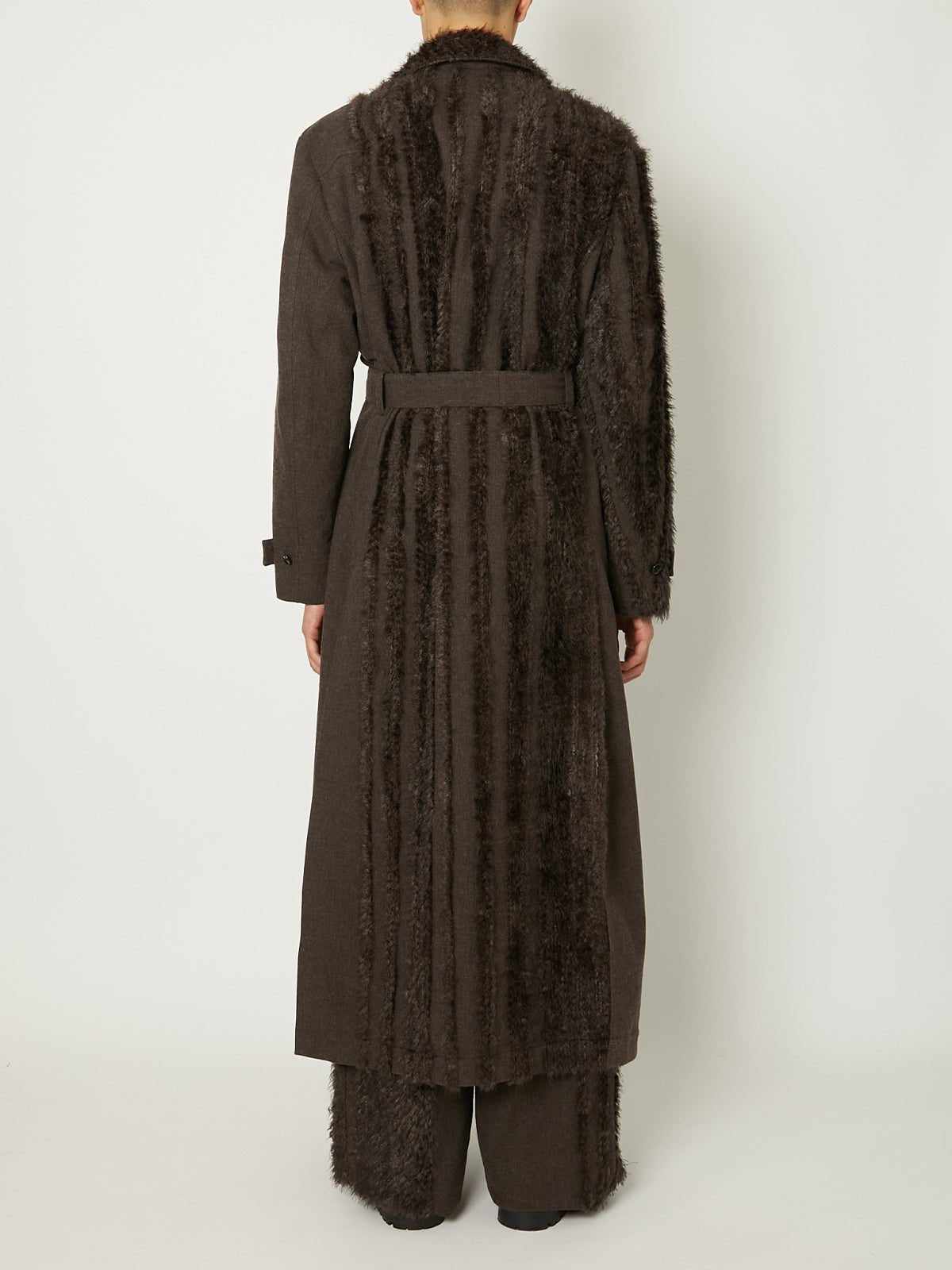 FUR TWEED DOUBLE BRESTED COAT – TAAKK
