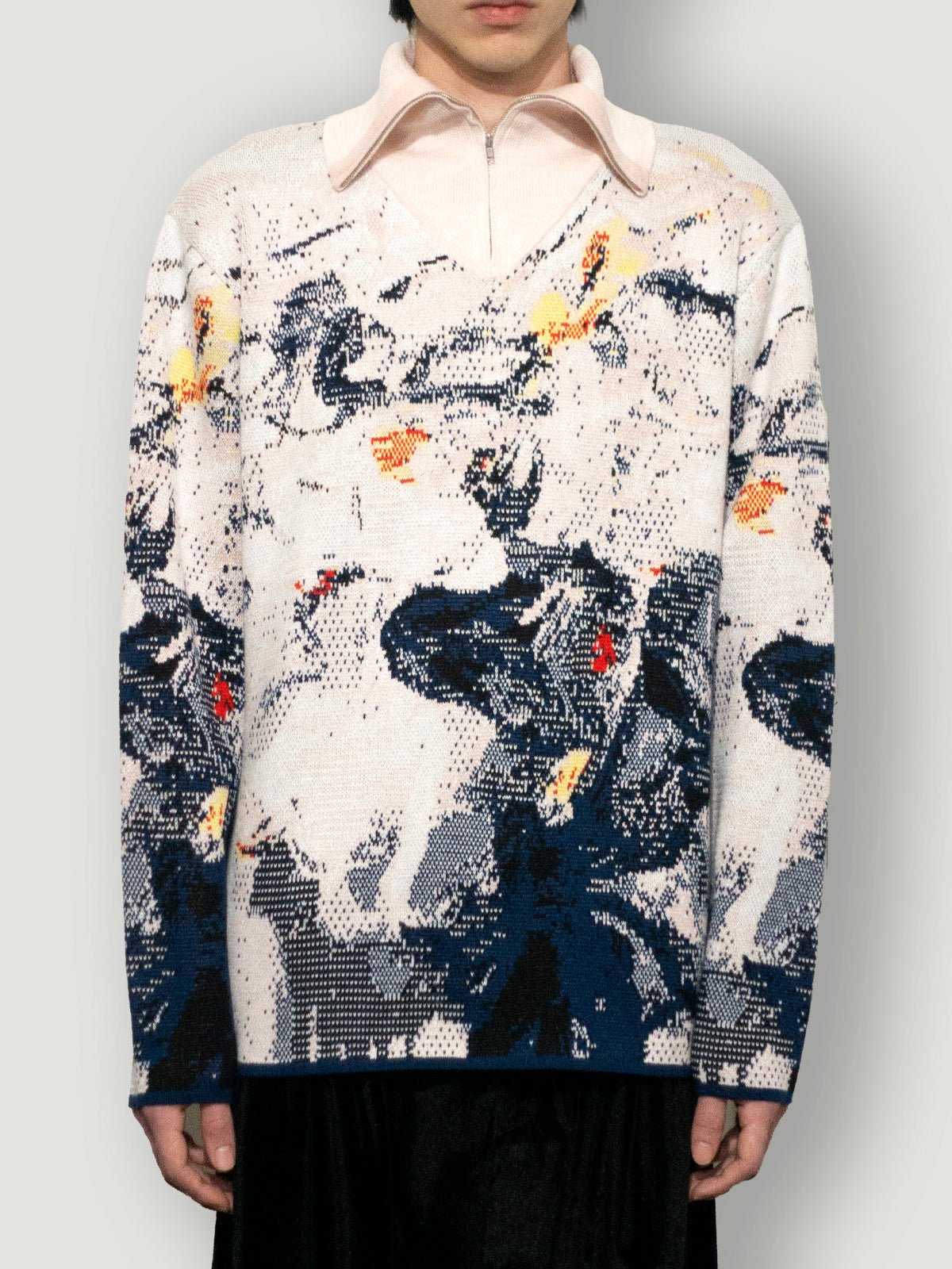JACQUARD ZIP UP KNIT – TAAKK