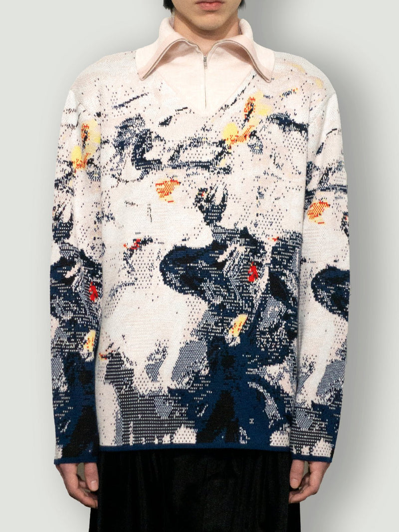 タクヤ JACQUARD ZIP UP KNIT – TAAKK