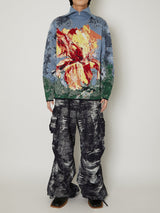 JACQUARD ZIP UP KNIT - TAAKK