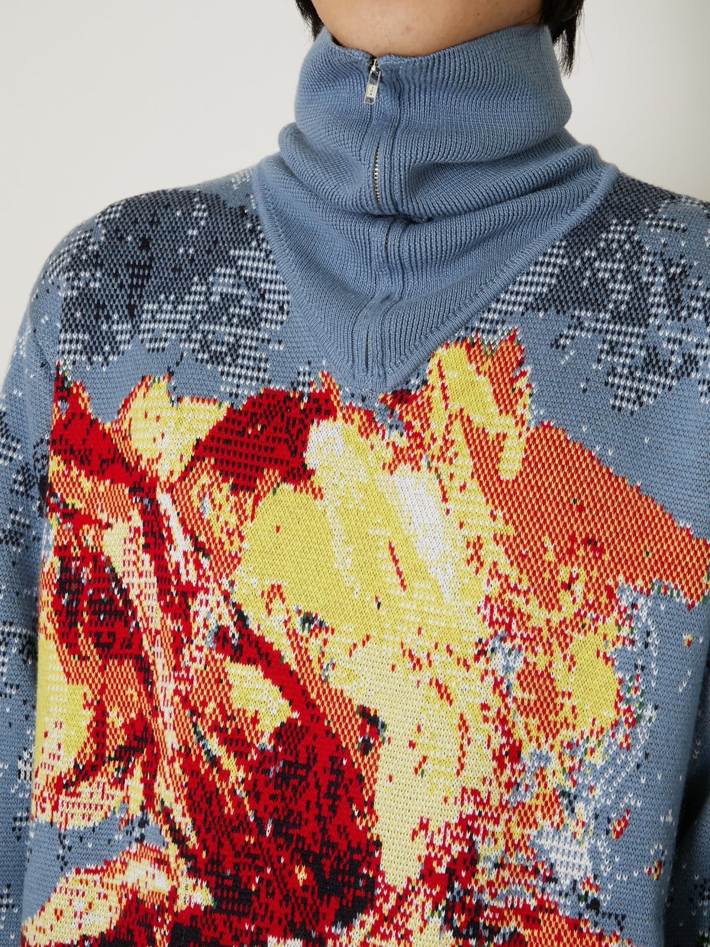 JACQUARD ZIP UP KNIT – TAAKK