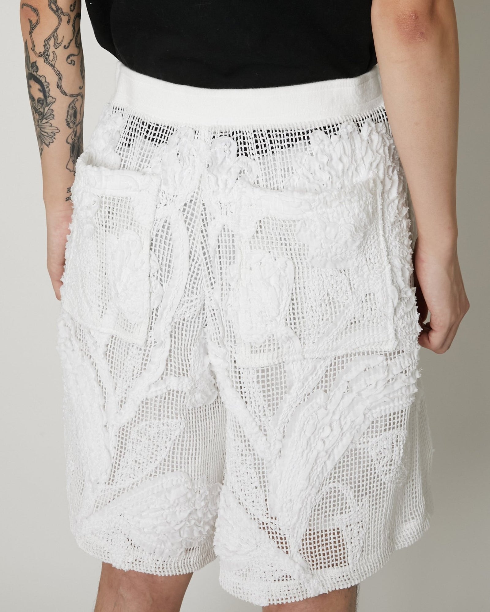 raschel mesh tops 新品未使用タグ付き MESH EMBROIDERY SHORTS – TAAKK