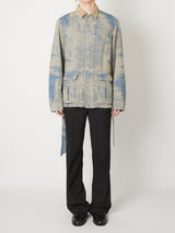 MOLE JACQUARD DENIM BLOUSON - TAAKK