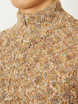 MULTI-COLORED HALF-ZIP KNIT - TAAKK