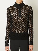 MULTI-COLORED HALF-ZIP KNIT - TAAKK