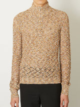 MULTI-COLORED HALF-ZIP KNIT - TAAKK