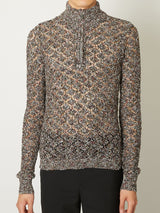 MULTI-COLORED HALF-ZIP KNIT - TAAKK