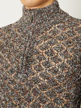 MULTI-COLORED HALF-ZIP KNIT - TAAKK