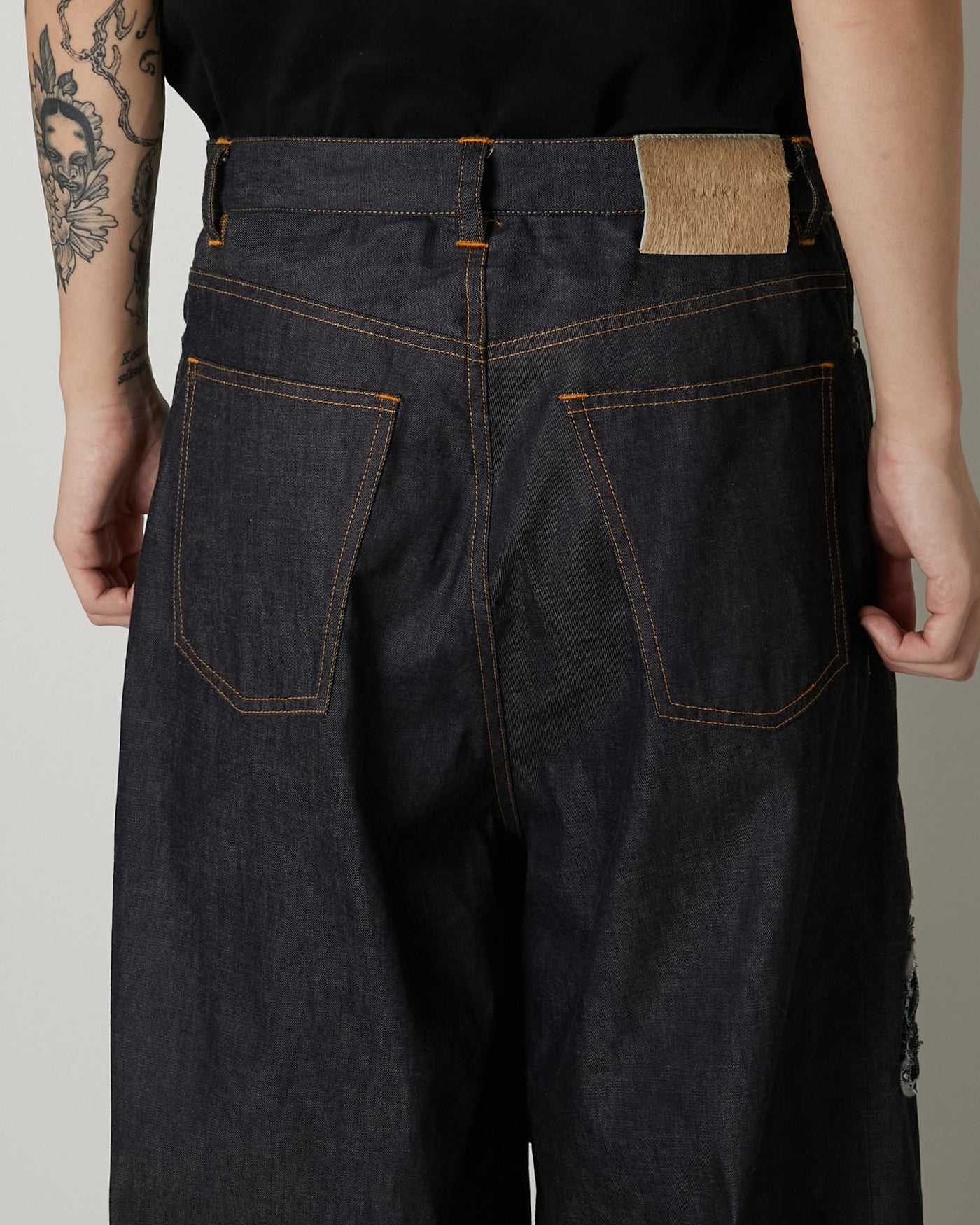 SCULPTURE DENIM WIDE PANTS – TAAKK