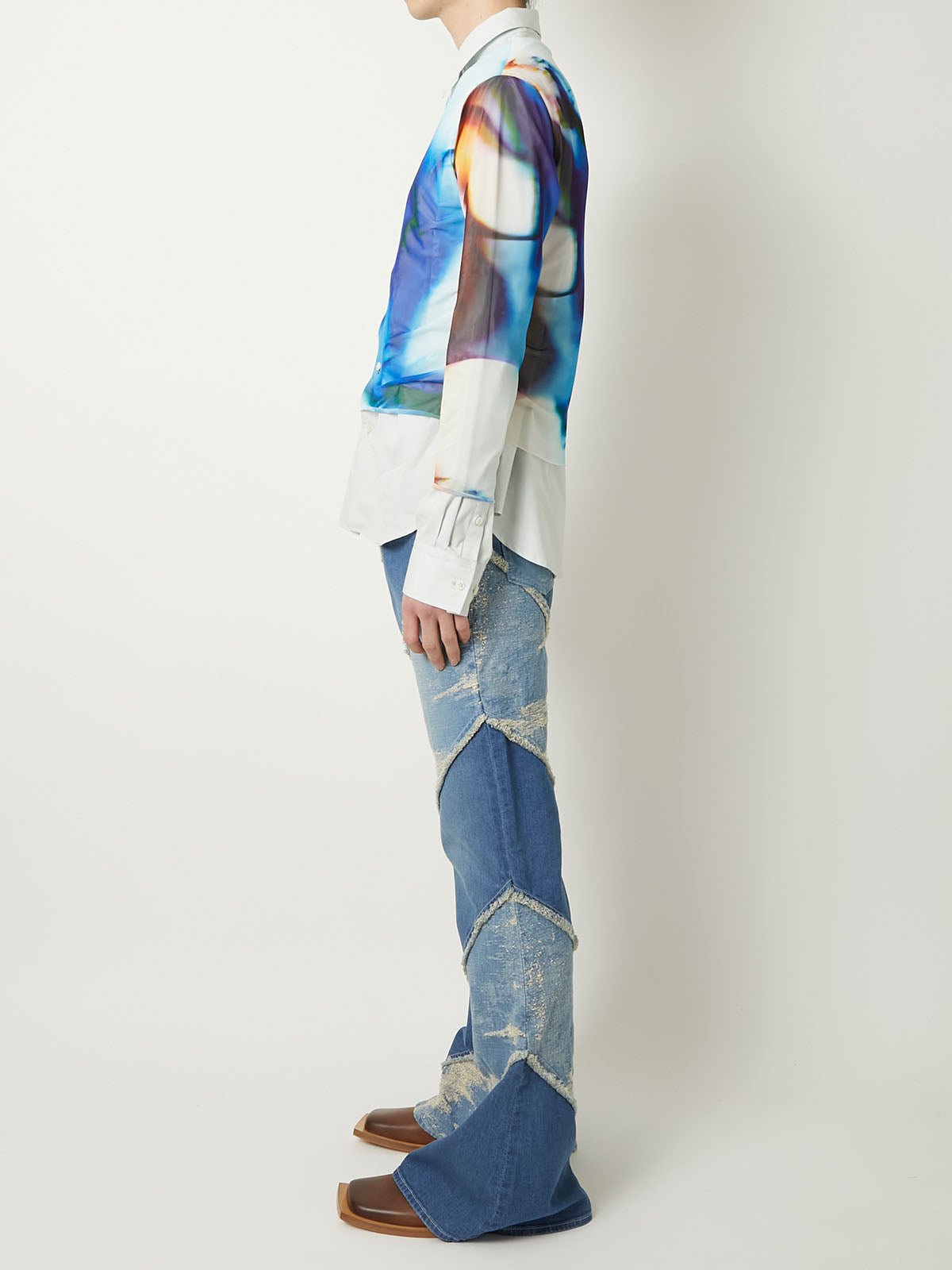 taakk 21aw フレアデニム TAAKK DENIM FLARE 5 POCKET PANTS BLEACH