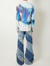 TAAKK DENIM FLARE 5 POCKET PANTS BLEACH - TAAKK