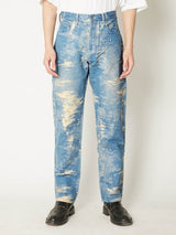 TAAKK DENIM STRAIGHT INDIGO BLEACH0 /13.5 oz - TAAKK